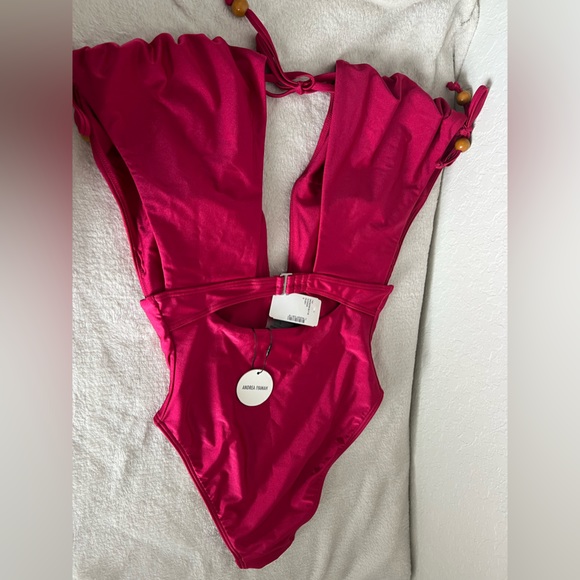 Andrea Iyamah one piece bathing suit. Roba Drawstring One-Piece Swimsuit. - Picture 2 of 5